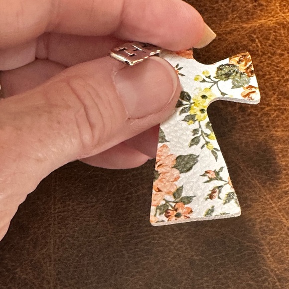 Keychain bag charm floral cross with charm - Picture 4 of 10